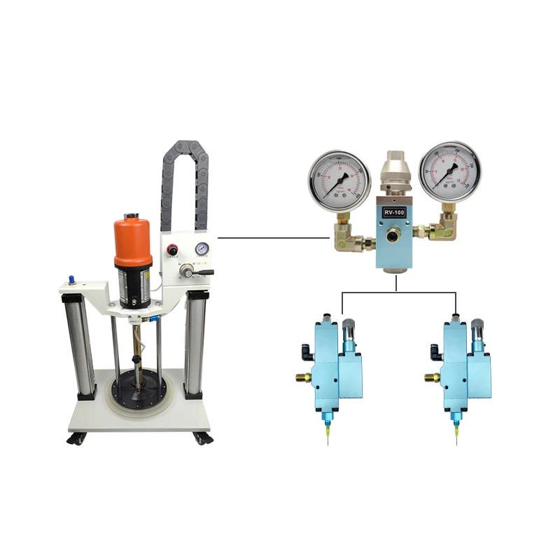 رائجة البيع صمام قياس الشحوم الهوائية المصغر عالي الدقة 0.1 جرام-25 جرام لهيكل التحكم في الزيت السائل عالي اللزوجة