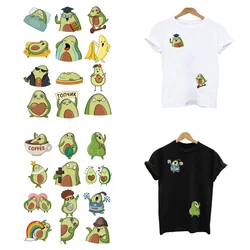 12Pcs/Lot Ironing Iron On Fusible Patches Small Size Avocado Cute Heat Thermal Transfer T Shirt DIY Sticker Children's Clothing