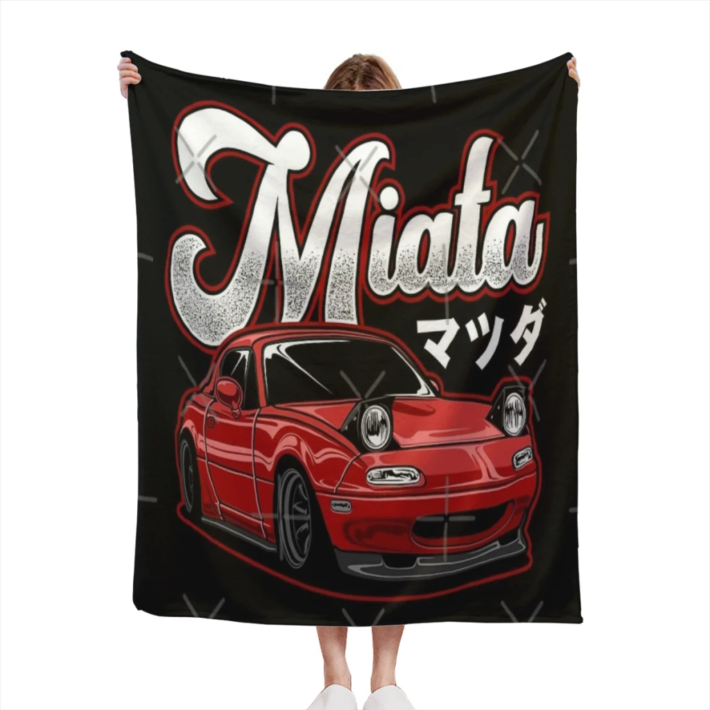 

Miata MX-5 NA Red Summer Blanket Thin Blanket for Couch Sofa Warmth Bed Artificial Flannel Blankets Comfortable