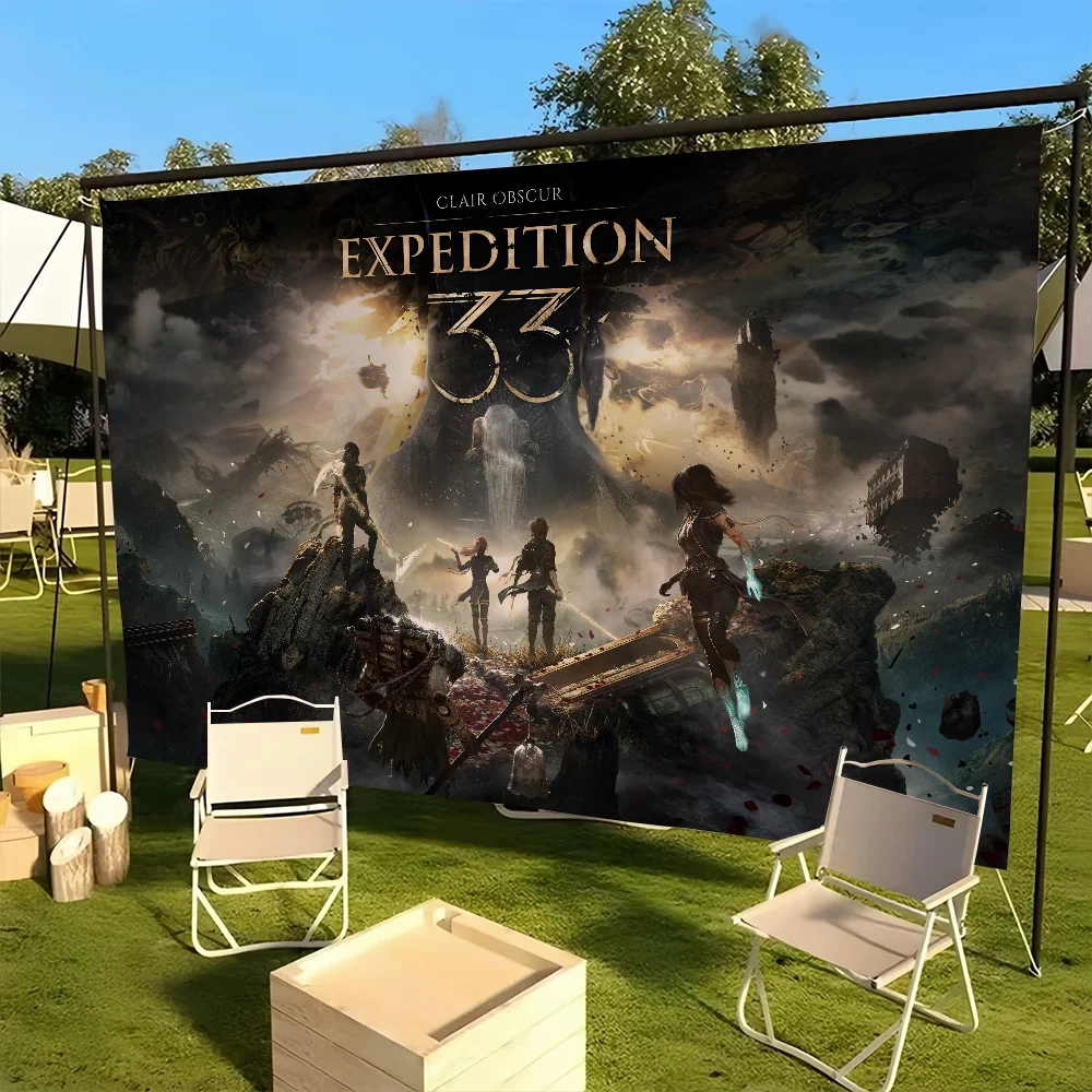 Game E-Expedition 33 Q Flag Decoration Outdoor Picnic Party Art Hanging Home Camping Party Banner