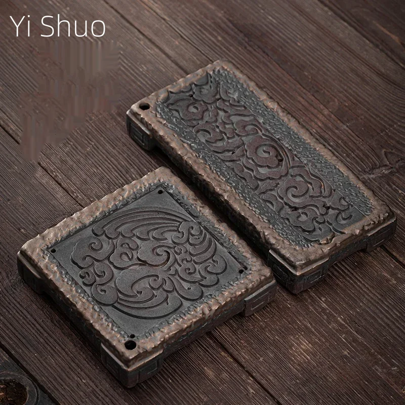 Brick Tea Teapot Holder Japanese Household Ceramic Tea Tray Water Mini Storage Small Table Single Bamboo Kung Fu Set