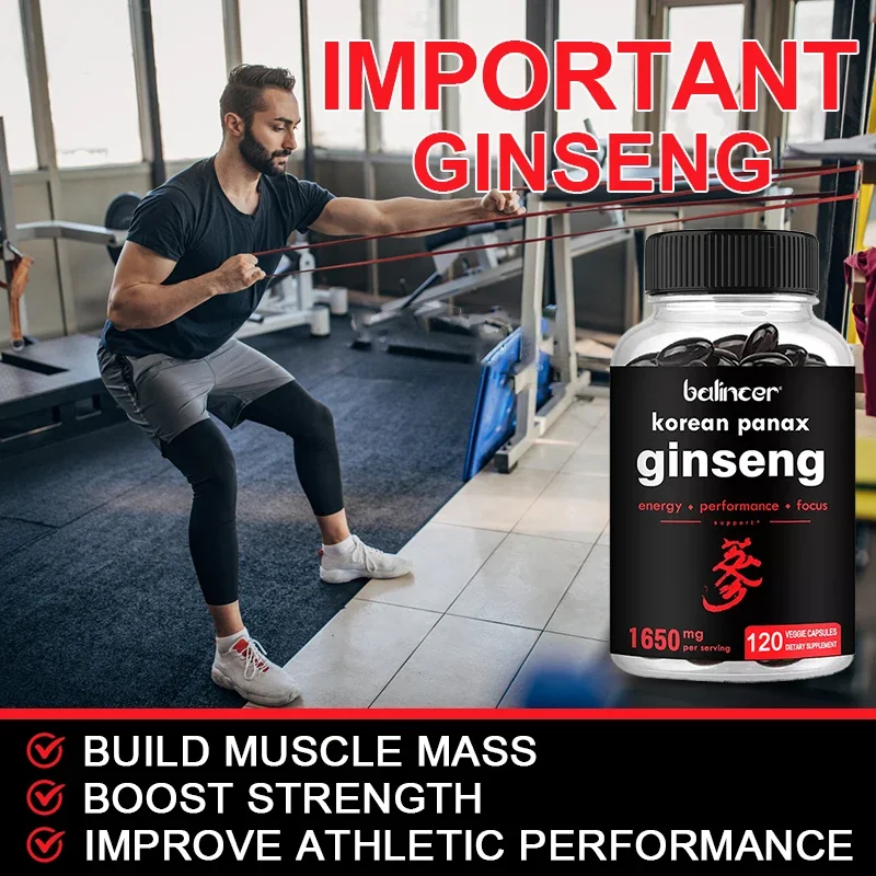 Korean Red Ginseng - Powerful Ginsenosides for Energy, Focus, Performance, Endurance & Immunity | Korean Red Ginseng Supplements