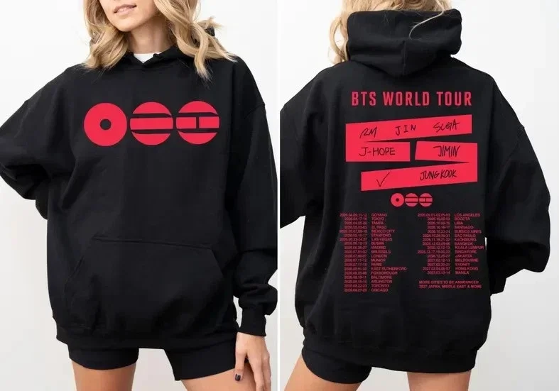 2026 BTS Special Arirang Merry Go Round Autumn and Winter Men's and Women's Hoodies, Comfortable and High-quality Ins Y2k