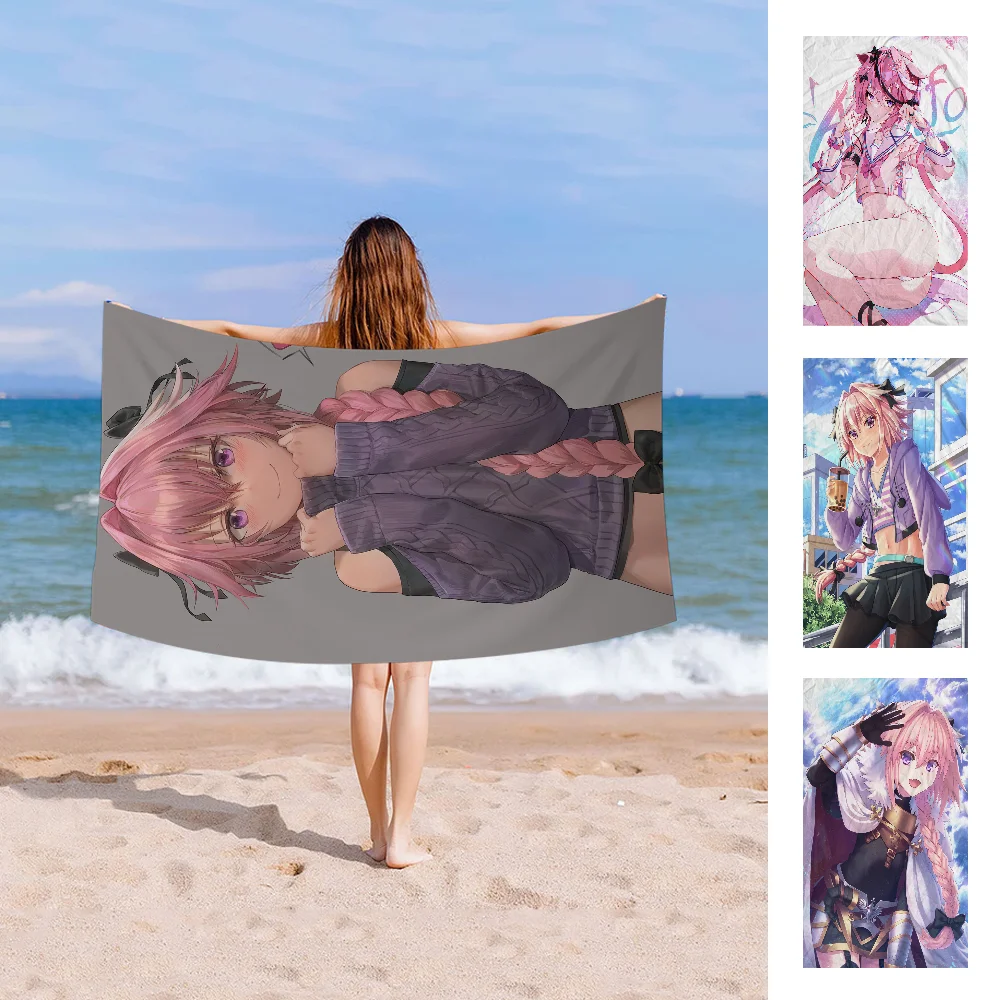 

Anime Cute Fate Apocrypha Astolfo Microfiber Blanket Quick Drying Beach Towels Oversized Printing Super Absorbent Pool Towel