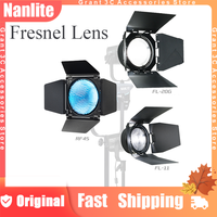 Nanlite FL-11 FL-20G RF45 Fresnel Spotlight Lens And Barndoors Custom FM Or Bowens Mount for Photography Video Lights Accessory