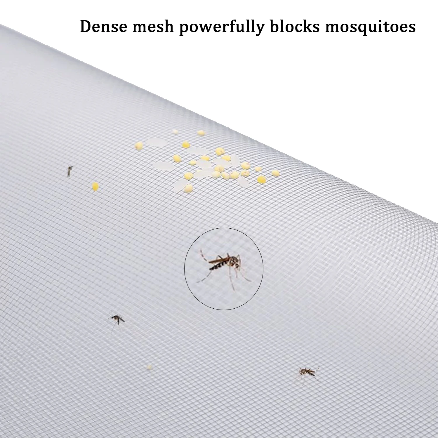 Window Mosquito Net, Mosquito-Proof Screen Window, Mesh Insect-Proof Fabric, Breathable Net Fabric, No Drill