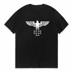 Imperial Eagle T-Shirt Iron Cross Print T Shirt SPQR Roman Gladiator Imperial Golden Eagle Harajuku Tops Tees Shirt