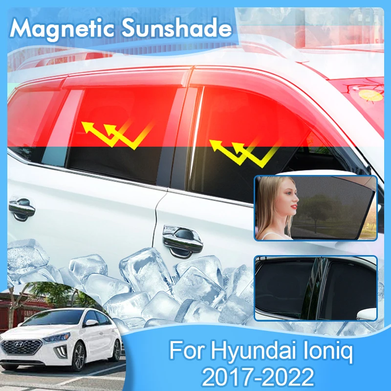 Magnetic Sunshade For Hyundai Ioniq 2017 2018 2019 2020 2021 2022 UV Protection Visor Privacy Light blocking Car Accessorie Auto