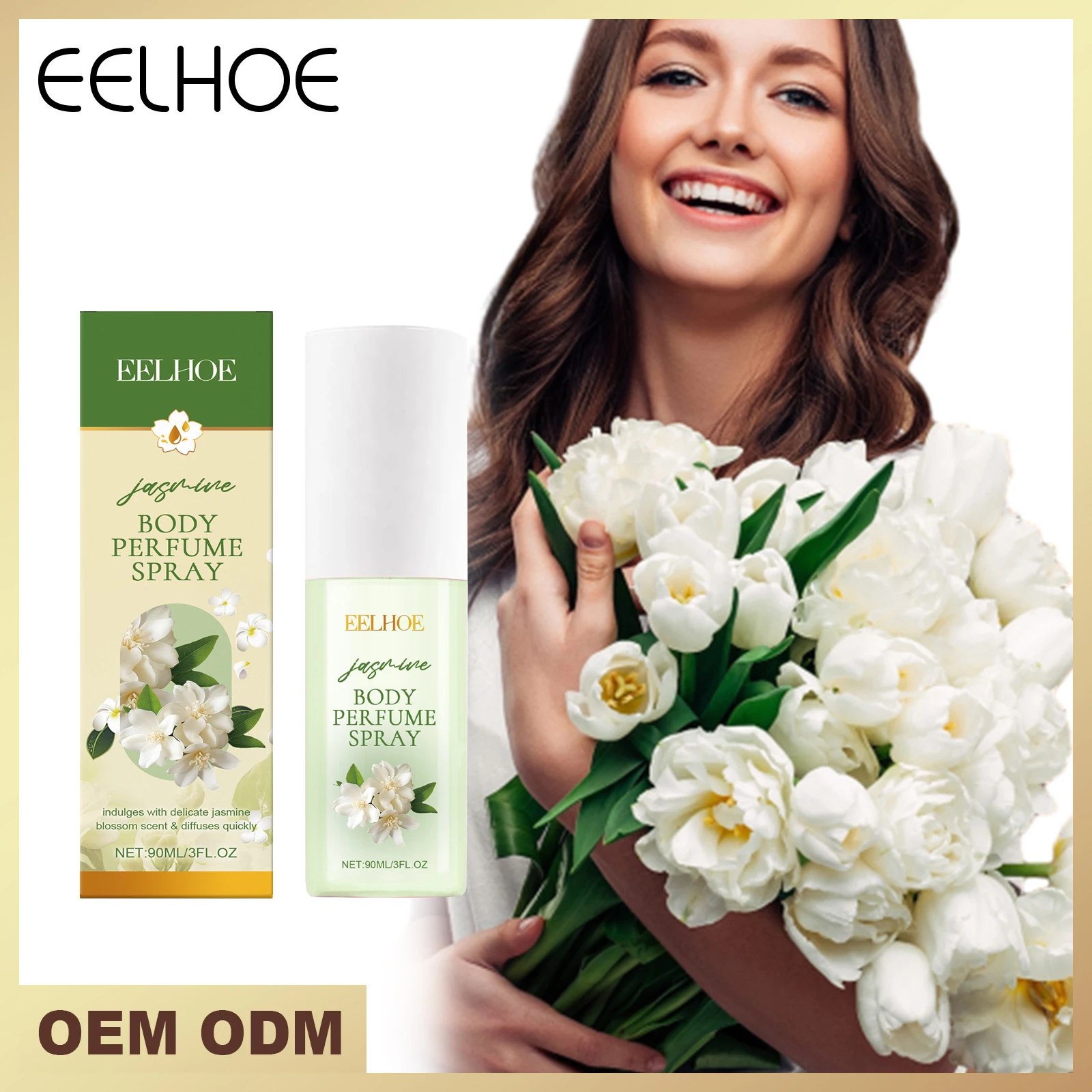 EELHOE Jasmine Body Perfume Spray is Fresh Elegant, Light and Portable Jasmine Fragrance Suitable for Various Occasions