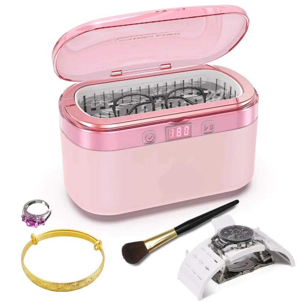 Ultrasonic Cleaner Glasses Ring Mini Ultrasonic Washing Cleaning Machine Household Portable Ultrasonic Jewelry Cleaner