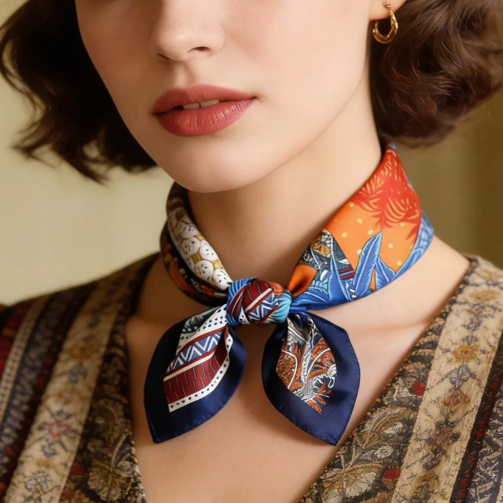 

Женский роскошный атласный квадратный платок: элегантный хиджаб, шейный платок, повязка на голову, шаль, накидка