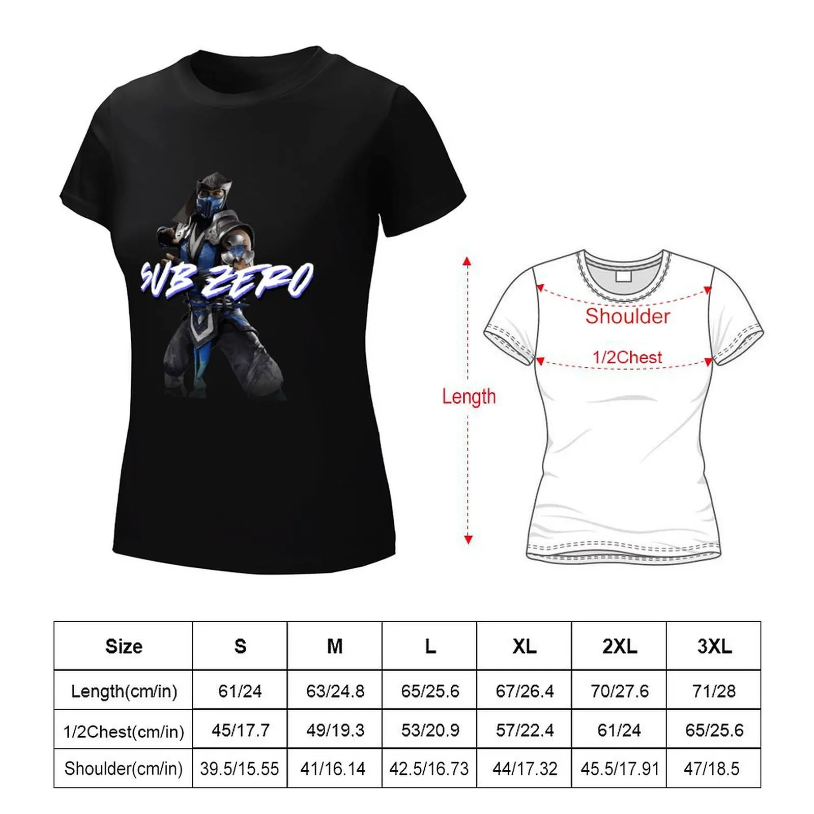 Sub Zero Mk11 T-Shirt Vintage Kleding Anime Kleding Esthetische Kleding Schattige T-Shirt Jurk Voor Vrouwen Sexy