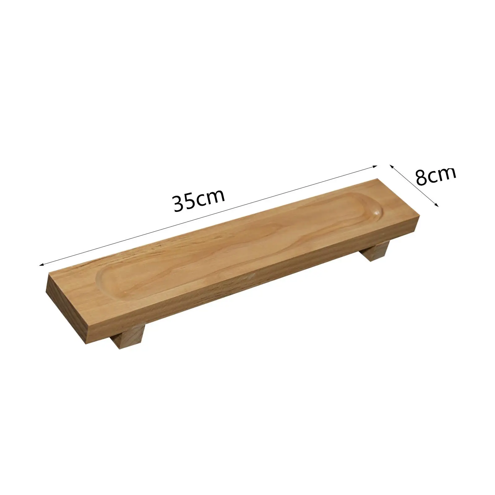 Sushi Plate Serving Plate Rectangle Meat Ball Serving Tray Wooden Food Display Dish Table Decor Appetizer Tray for Restaurant