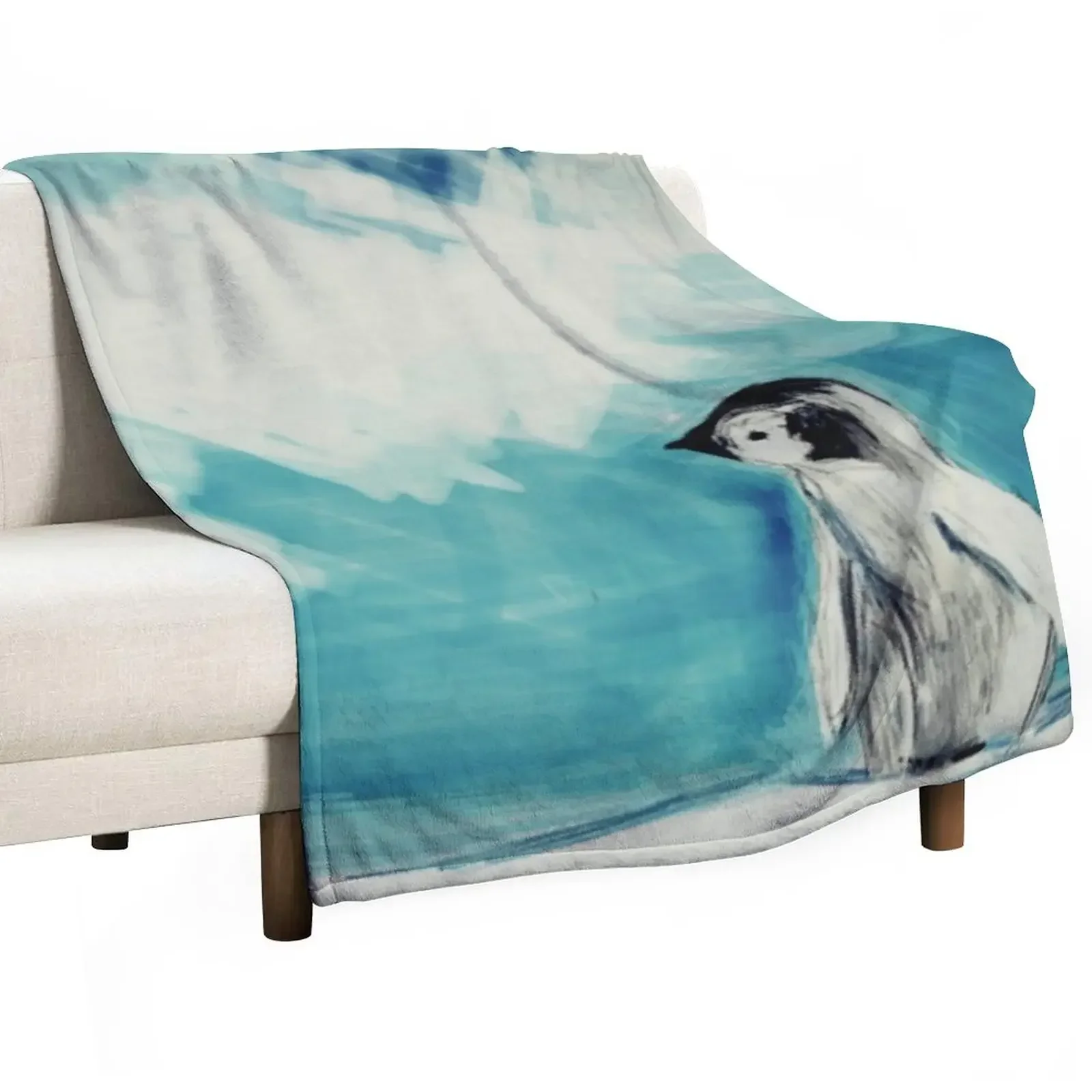 

Baby Penguin Throw Blanket Multi-Purpose Shaggy For Decorative Sofa Furrys Blankets