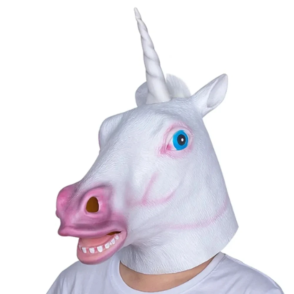 Animal Head Mask Unicorn Party Carnival Full Face Costume Prop Horse Mask Deluxe Novelty Halloween Costume Party Eagle Dove Bird