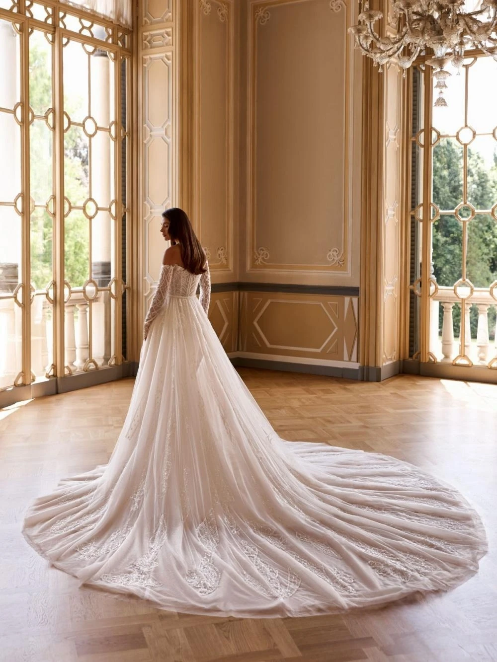 Vestido de novia lujoso con cuentas, vestido de novia largo hasta el suelo con hombros descubiertos de ensueño, nuevos vestidos personalizados con cuello en forma de corazón para novia