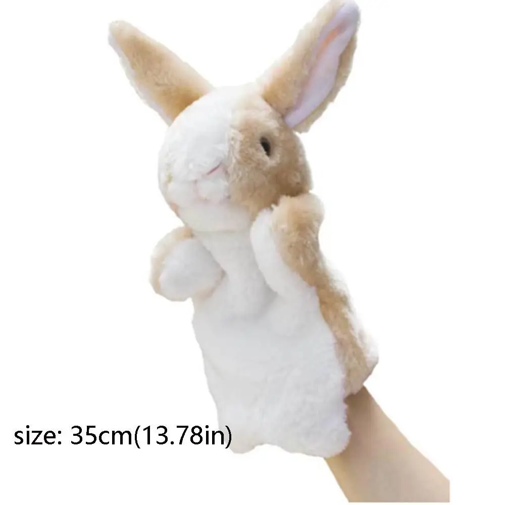 Fashion Plush Rabbit Bunny Hand Puppet Stuffed Animal Cartoon Soft 8 Colors Early Education