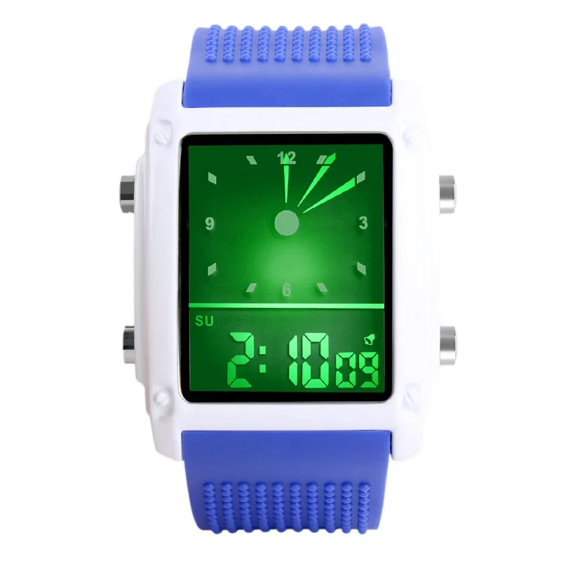 New Fashion Men Digital Watches Men Sports Dual Time Led Digital Watches LED Colorful Backlight Glow Watches Reloj