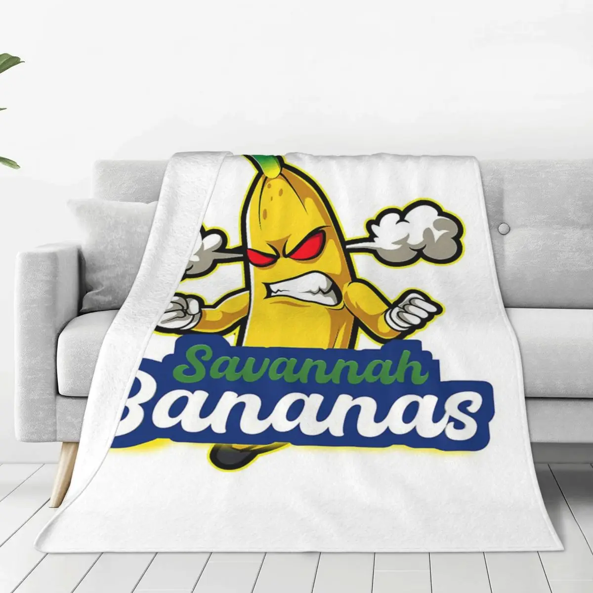 Savannah Bananas, Go Bananas Blanket Fleece Super Soft Sofa Throw Blankets For Home Bedroom Office Throws Bedspread Quilt