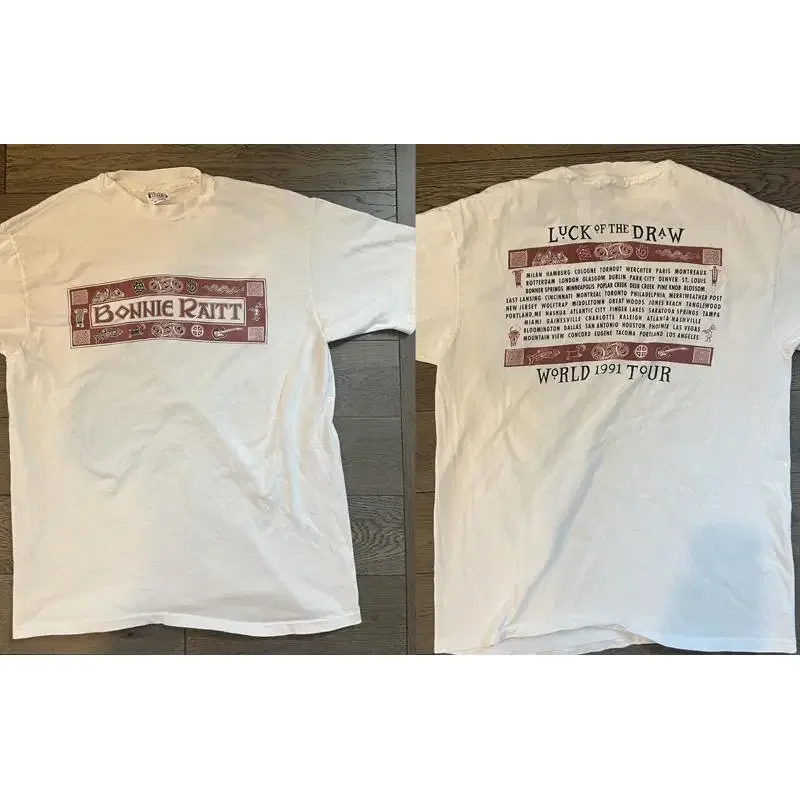 Bonnie Raitt 1991 Luck Of The Draw Tour For Fans S 5Xl T Shirt Bs119