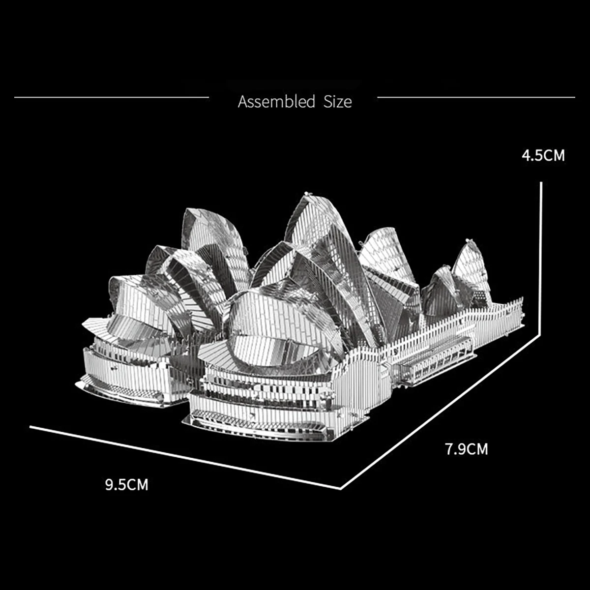 Sydney Opera House 3D Metal Puzzle model kits DIY Laser Cut Puzzles Jigsaw Toy For Children