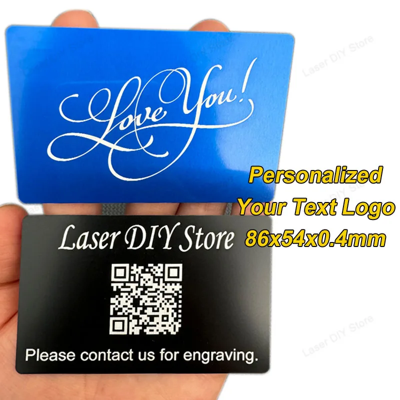 86x54x0.4mm Personalize Your Logo Text Aluminium Plate Custom Badge Adhesive Tape ID Door Wall Mailbox Business Card Name Tag
