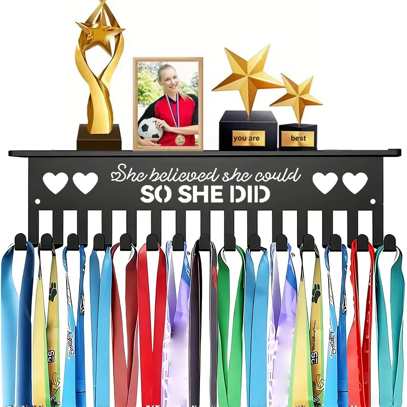 Hot Sale 1Pcs Medal Hook Display Rack Wall-Mounted Awards Storage Holder Key Holder Suitable For Football