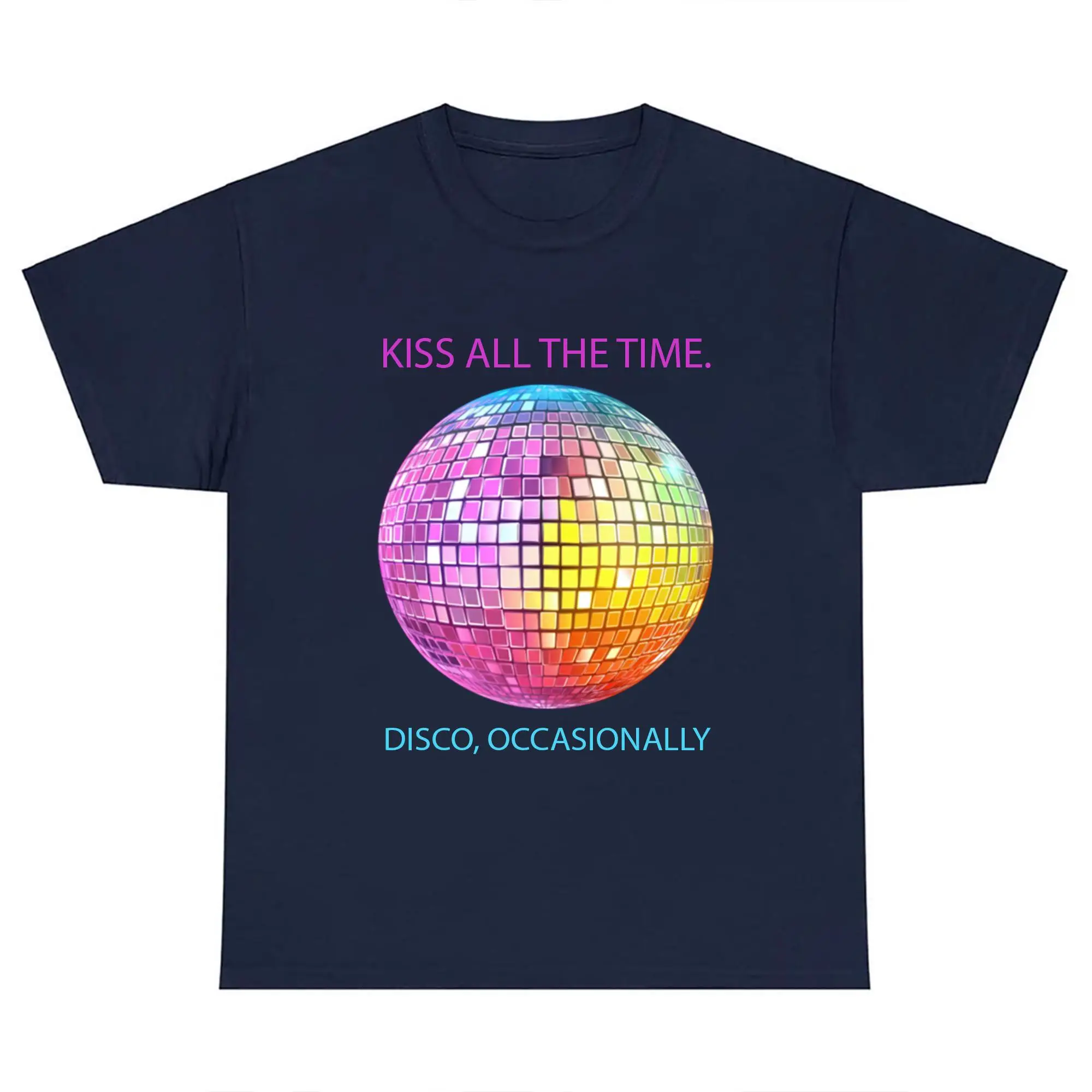 Always kiss Disco. Occasionally, the 2026 album. A neutral print summer O-neck short-sleeved T-shirt as a fan gift.