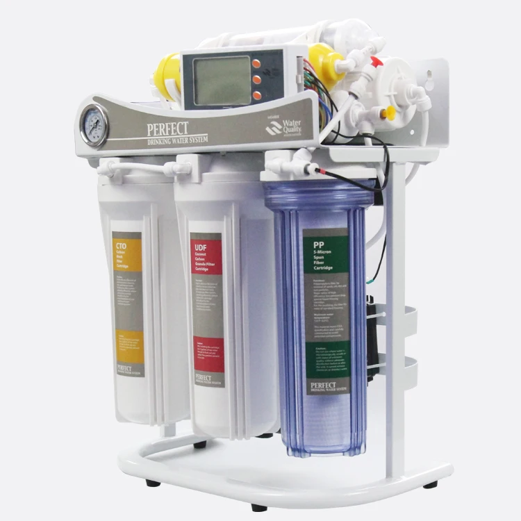 RO Water Purifier, 100 GPD 7 Stages Reverse Osmosis System, TDS Display, aline Mineral Filter, for Home Kitchen,