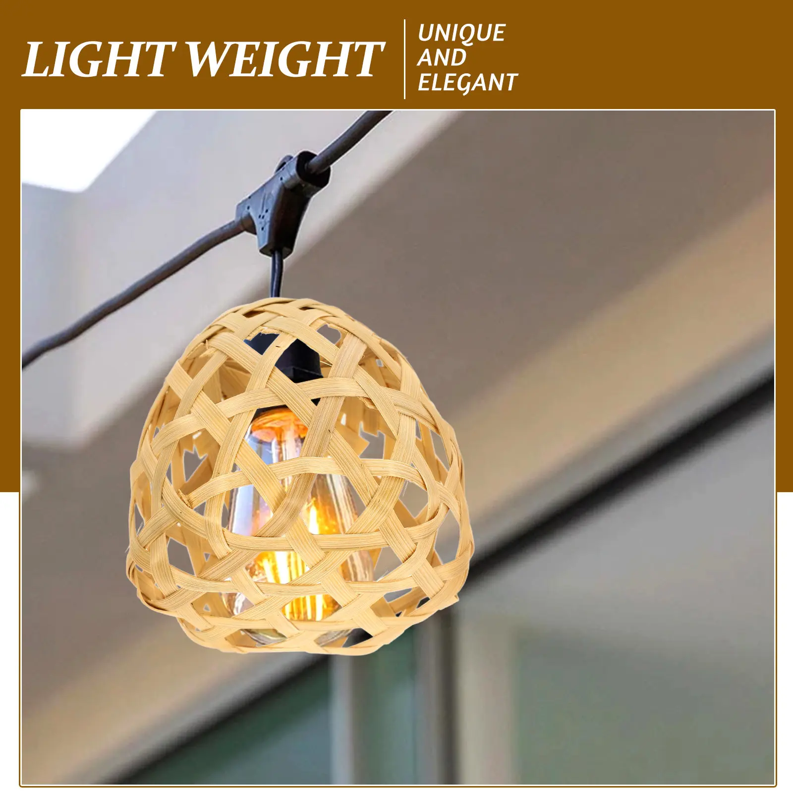 

Комплект из 4 плетеных бамбуковых абажуров для люстр и подвесных светильников, в деревенском стиле, для потолочных ламп