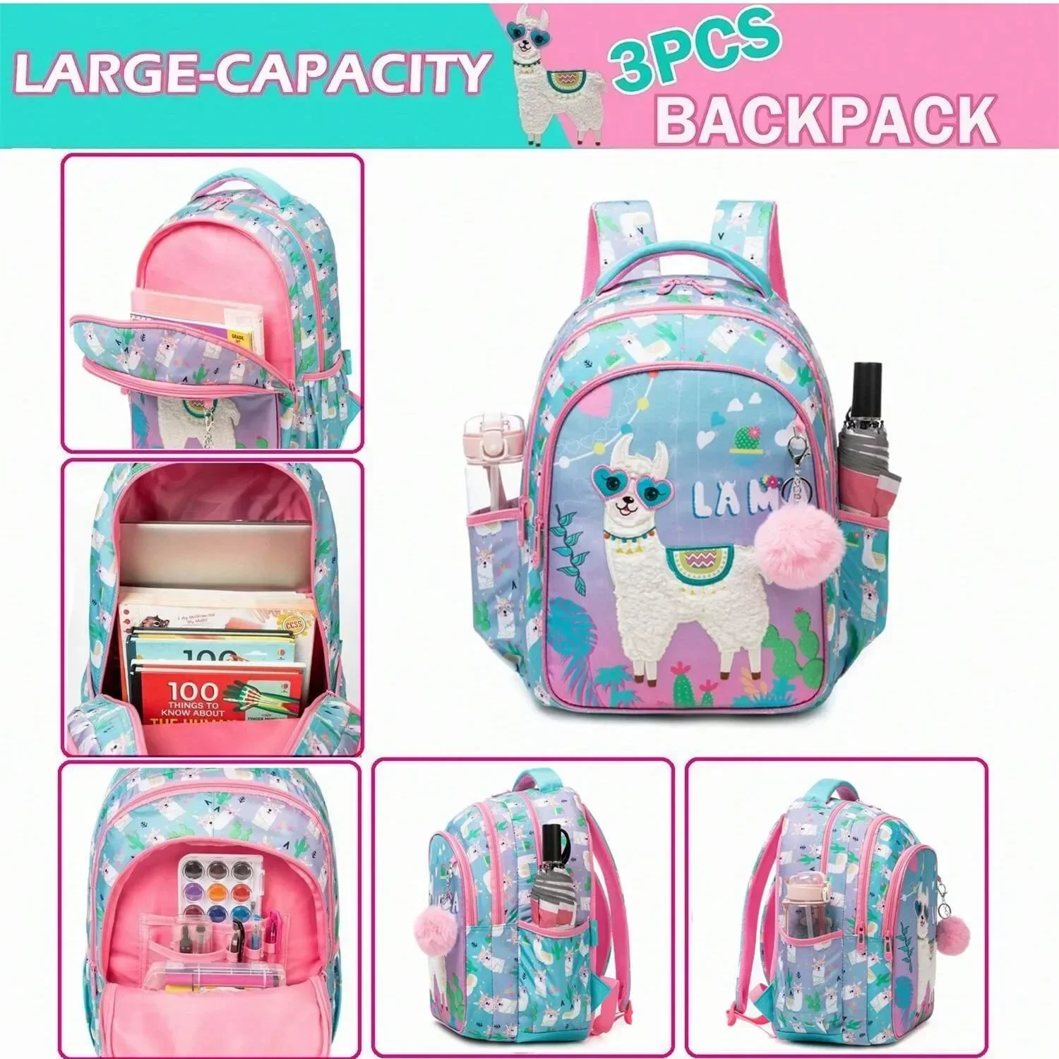 Crianças sacos de escola para meninos de volta à escola mochila conjunto meninas bonito bookbag para estudantes do jardim de infância elementar mochila