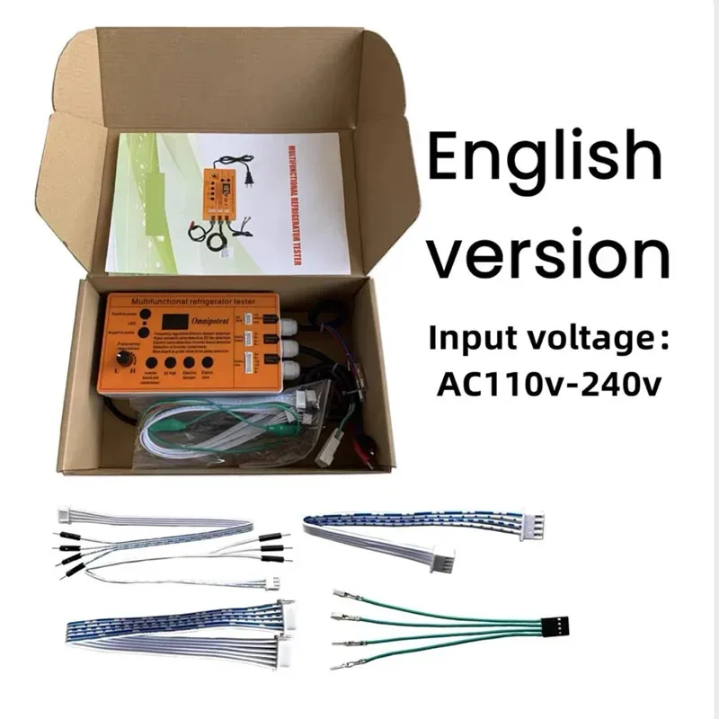 110V-240V Refrigerator Inverter Board Compressor Solenoid Valve Fan Damper Electric Valve Tester Fault Tool English Version