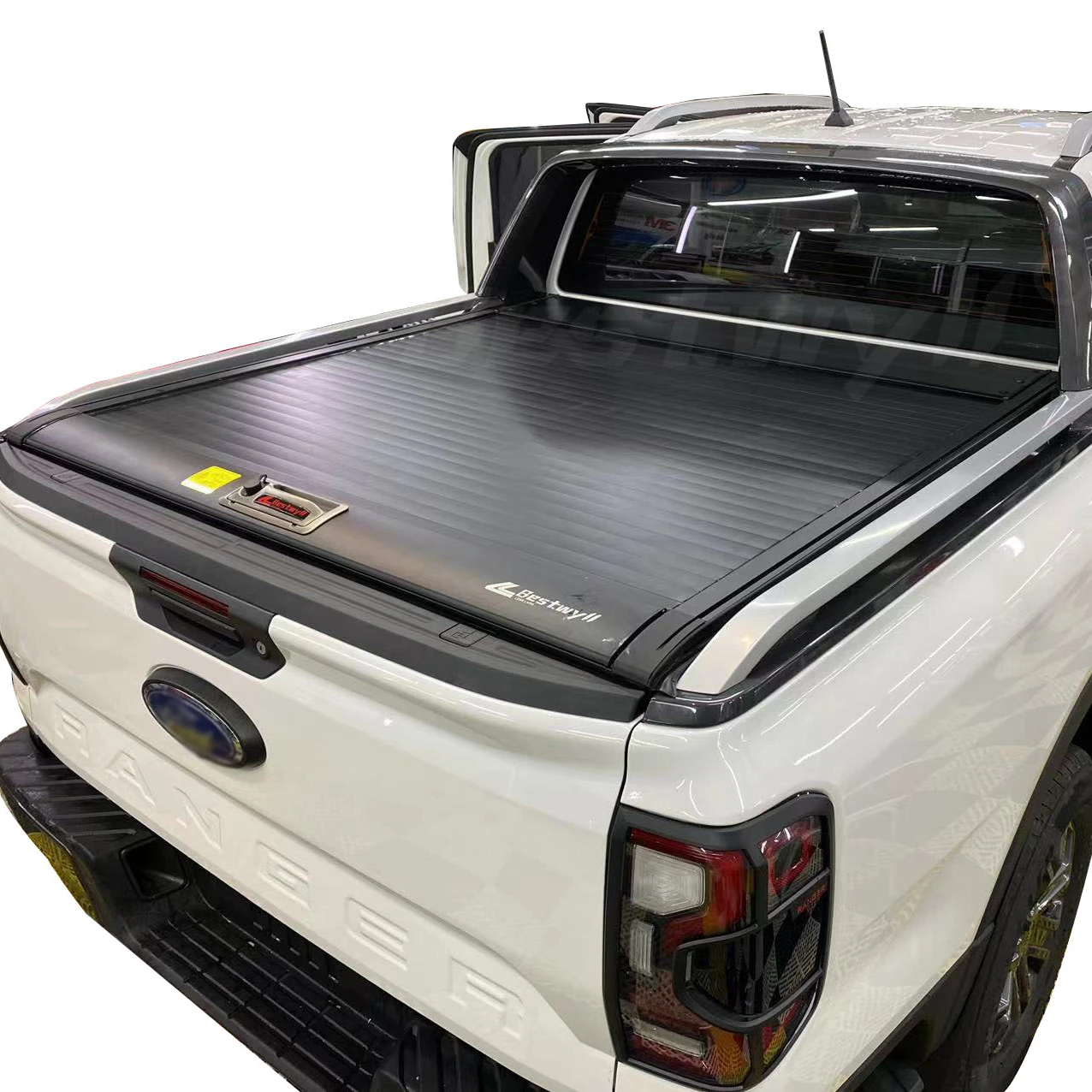 BESTWYLL Pickup Hard Cover Truck Bed s Tonneau  Sport Car Manual Roller Shutter Lid For F81 2023 Ford Ranger Wildtrak