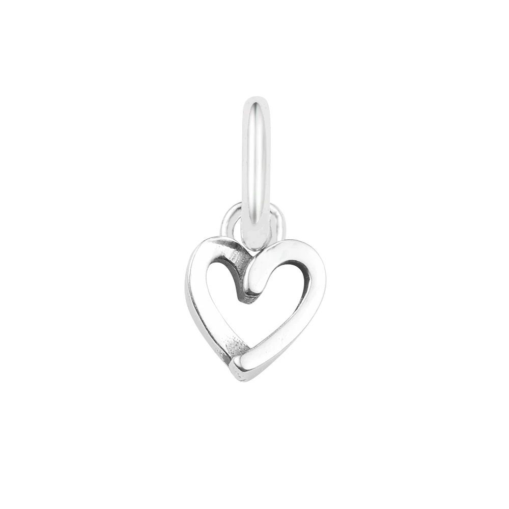 

ME Hollow Heart Medallion Charm 3.5mm Wedding Anniversary Mother Kids 100% Real Silver S925 Sterling Beads For Jewelry Making