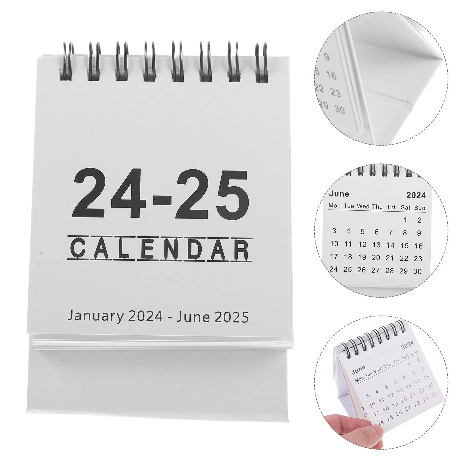 

2024 Mini Desk Calendar Delicate 2025 Household Tabletop List Home Decor Notepad Convenient Desktop Portable Ornaments