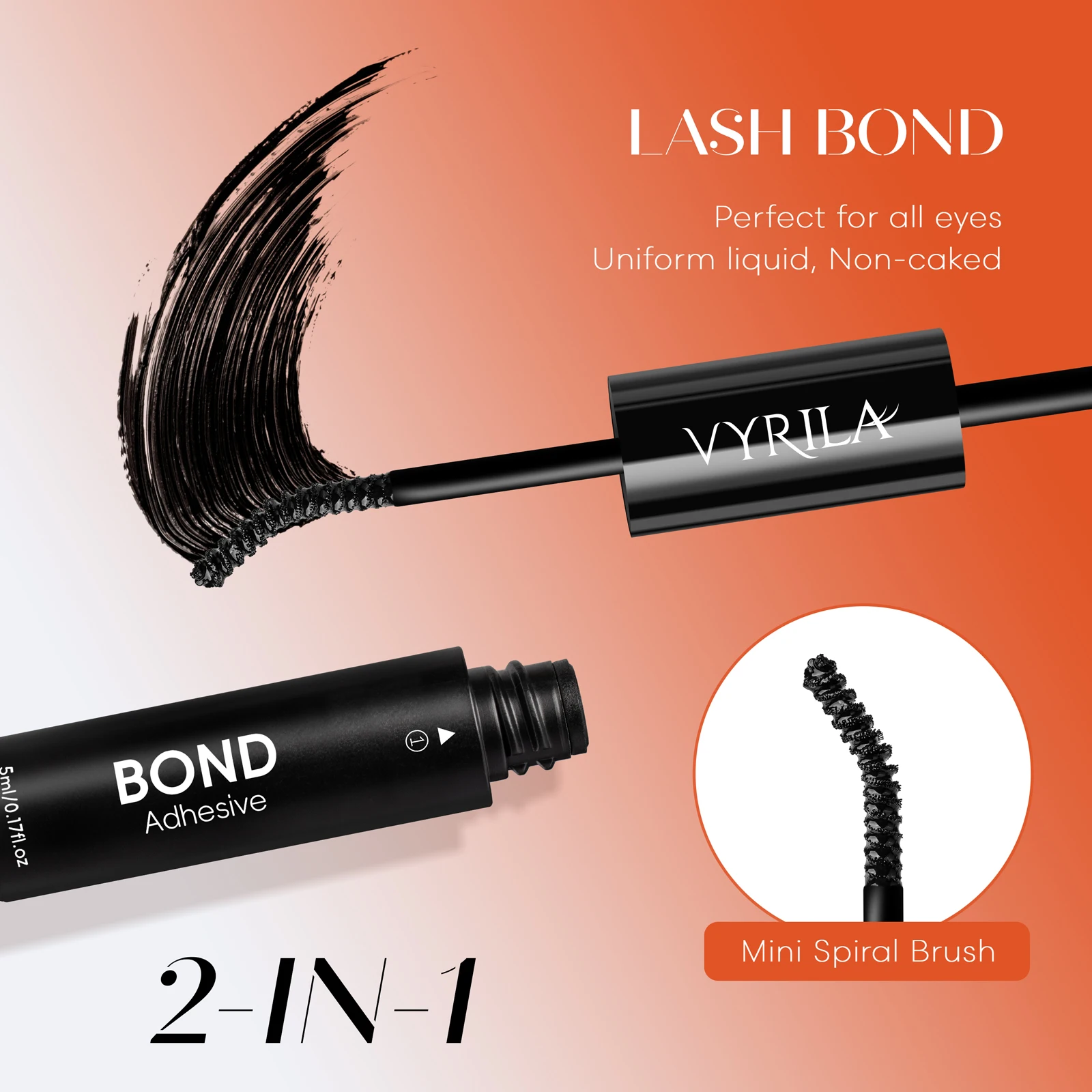 VYRILA Kit di estensione ciglia Wispy C Curl Lash Cluster Kit Hush 8-16mix Ciglia individuali con legame e pinzette per ciglia sigillanti