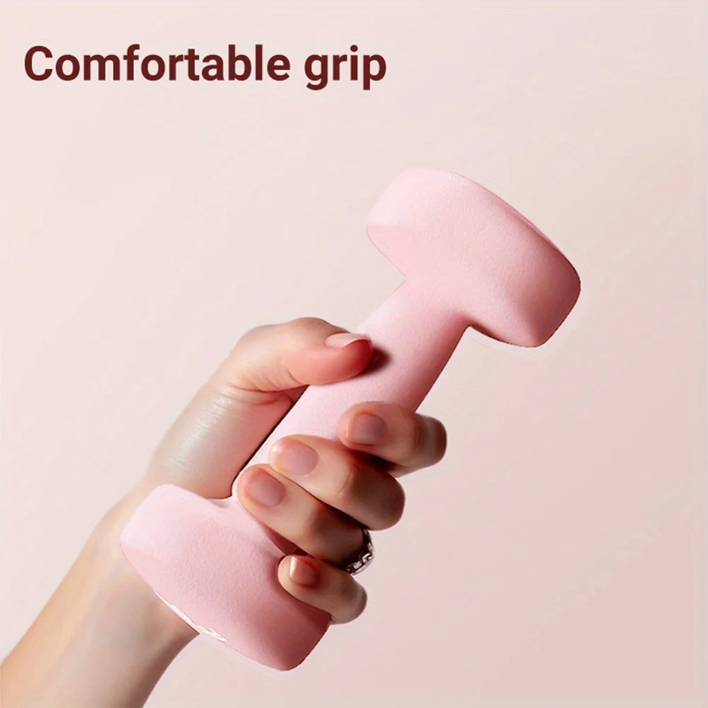 Neoprene Dumbbell for Women, Home Fitness Equipment, Yoga Exercise, Arm Slimming, Arm Training, Handheld, 0.5-2kg, 2Pcs