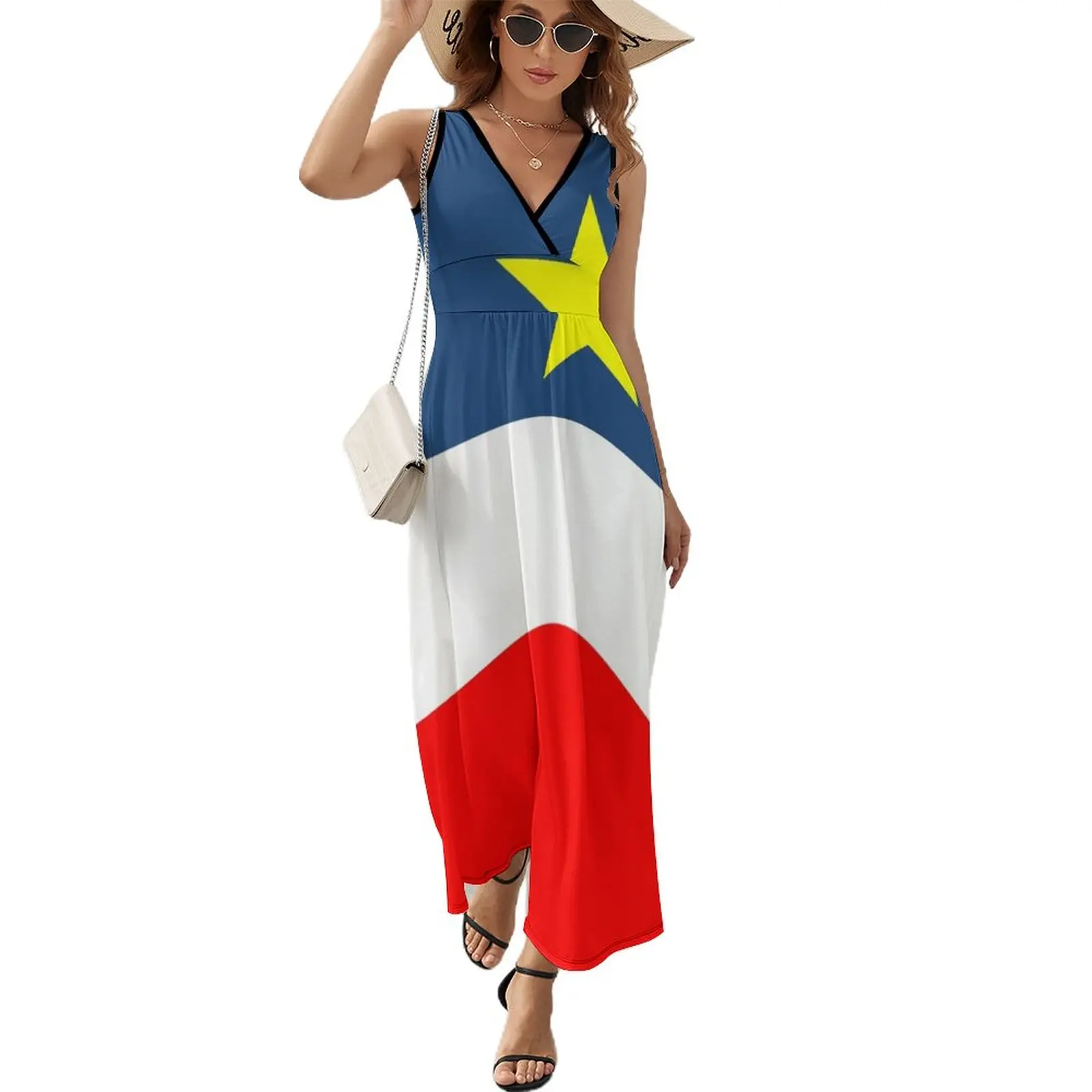 

Acadian Flag - Drapeau acadien Sleeveless Dress summer clothes for women summer dresses ladies 2024