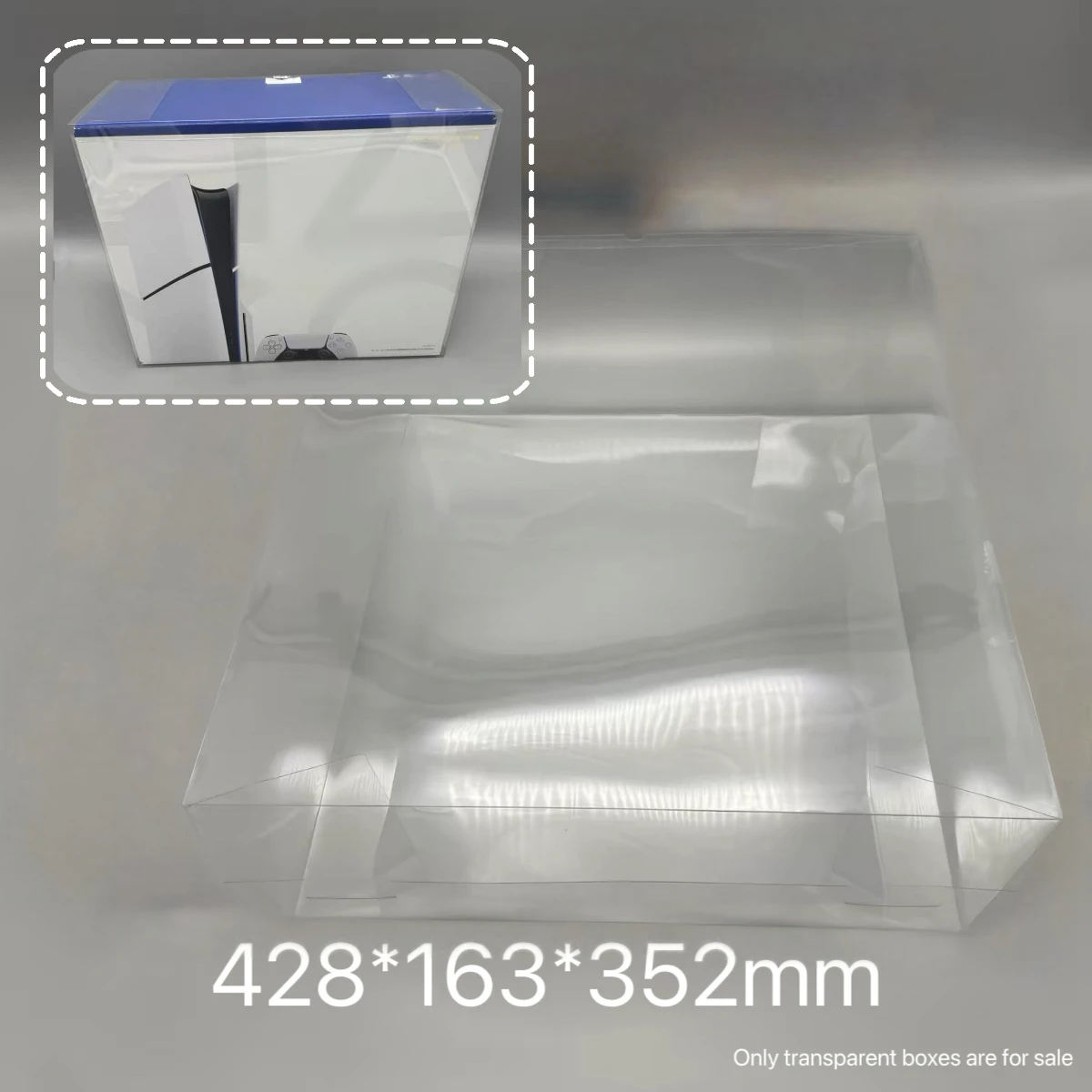 Clear PET Protector for PS5 Slim CFI‑2000 Disc Version Box, NOT for 30th Anniversary Edition