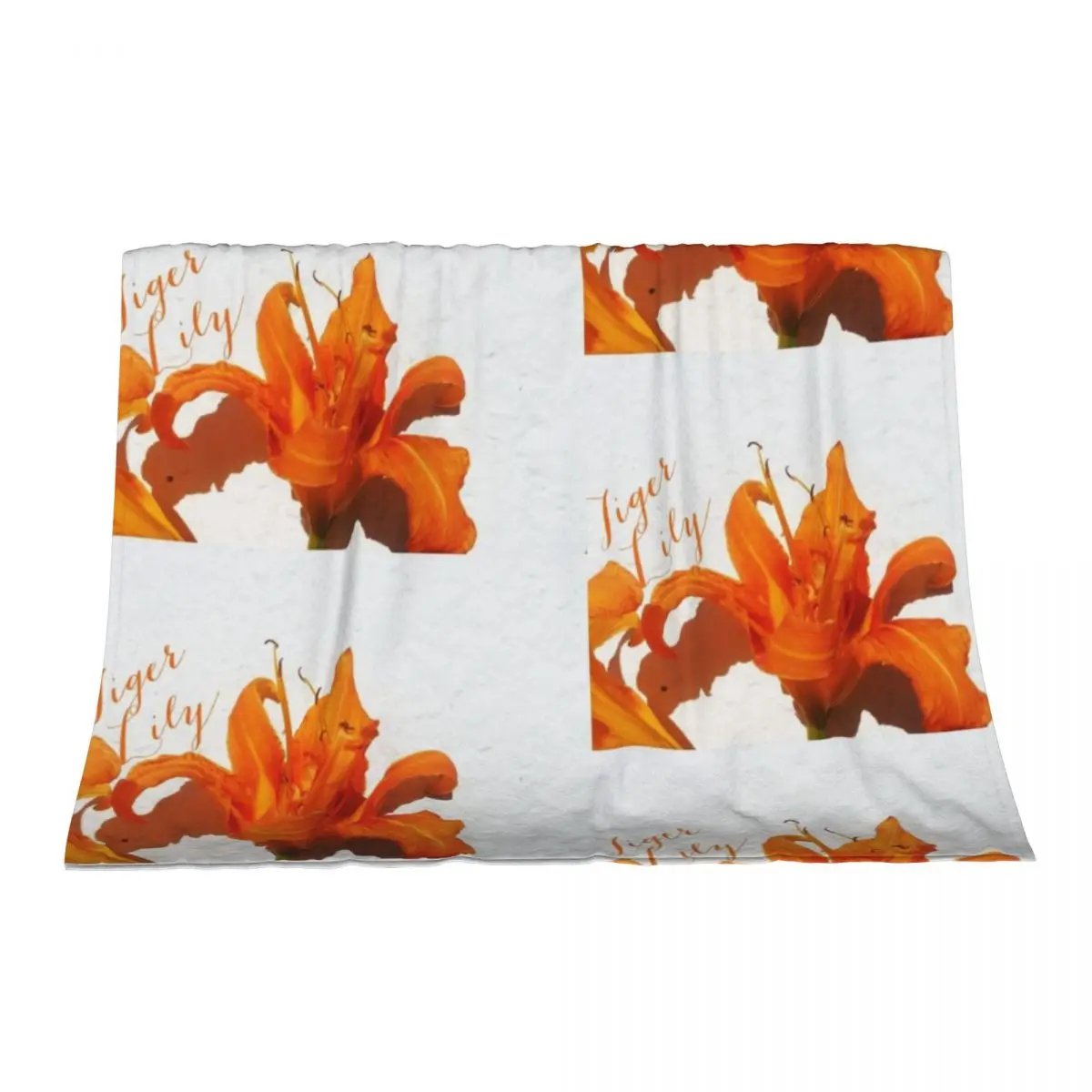 

Tiger Lily. Throw Blanket Decorative Throw Luxury Thicken Plaid Blankets