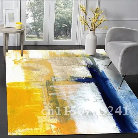 Nordic Abstract Art Oil Painting Pattern Rug Bubble Kiss Anti-wrinkle Home Carpets For Living Room Study Room Non-slip Mats