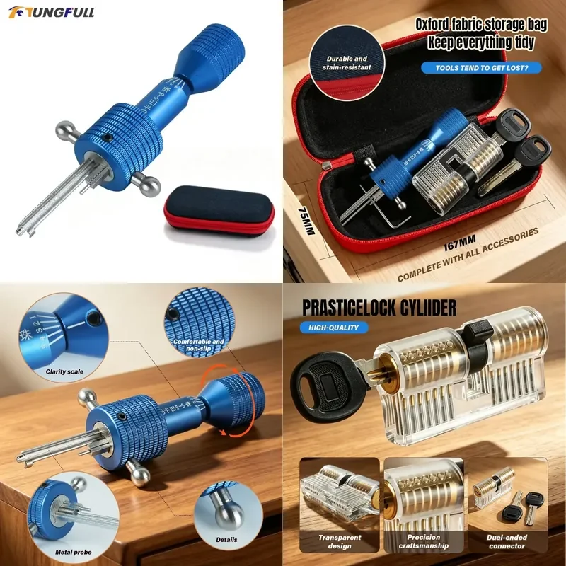 Professional KABA MUL-78 Key Decoder Tool Positive Groove Positioning One-Character Locksmith Opening Tool