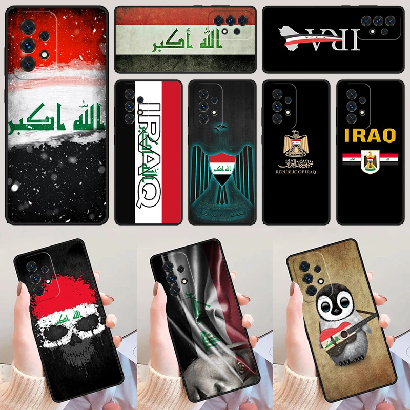 Iraqi Flag For Samsung Galaxy A52 A72 A73 A20e A21S A50 A70 A11 A12 A42 A31 A40 A51 A71 A32 A80 A91 Phone Case