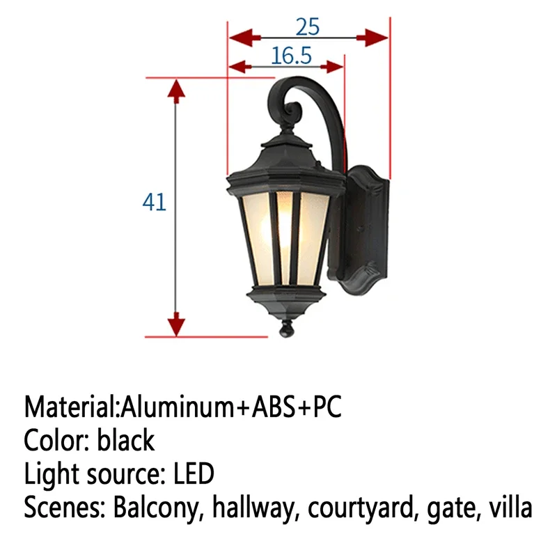 AFRA-Lámparas LED de pared para exteriores, modernas, eléctricas, sencillas, impermeables, para balcón, pasillo, patio, Villa, puerta, Hotel