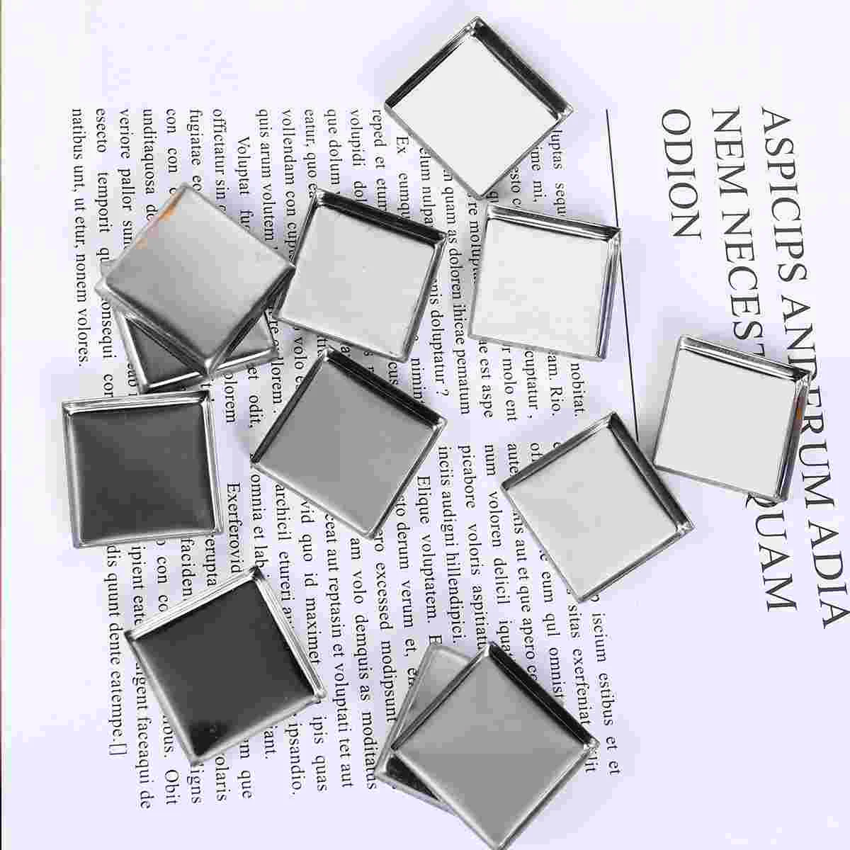 

60 PCS Square Magnets Pans for Eyeshadow Round Empty Tin Blush Powder Container