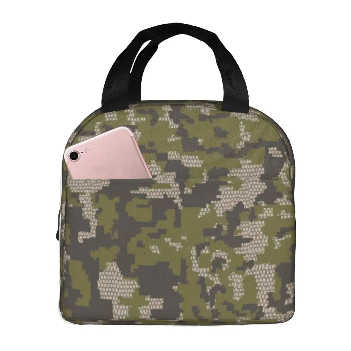Wicked Camo Camouflage Insulated Lunch Bags for Women Resuable Thermal Cooler Bento Box Outdoor Camping Travel