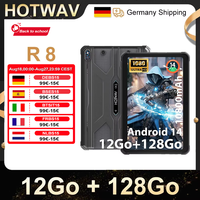 Rugged Tablet HOTWAV R8, 12 (4+8) Go + 128Go, 10.1'', 5MP Front + 13MP Rear Cameras, Android 14.0, 10800mAh Battery, Dual SIM, GPS, 4G