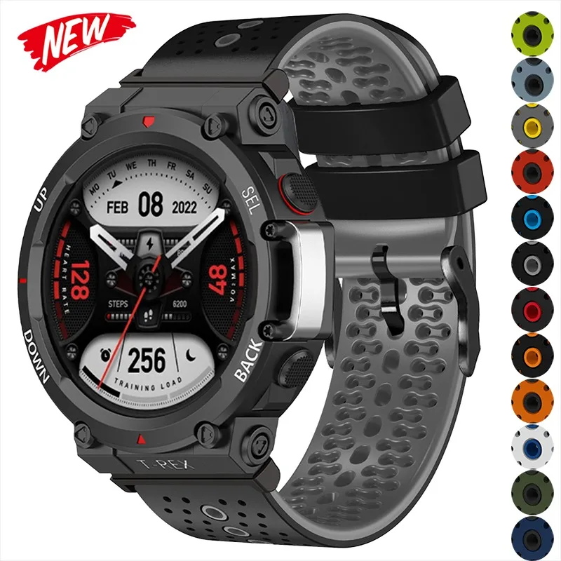 Sportarmband für Huami Amazfit T-rex3/pro Zweifarbiges Silikonarmband für Amazfit T-rex ultra/2ultra Ersatzarmband-Zubehör