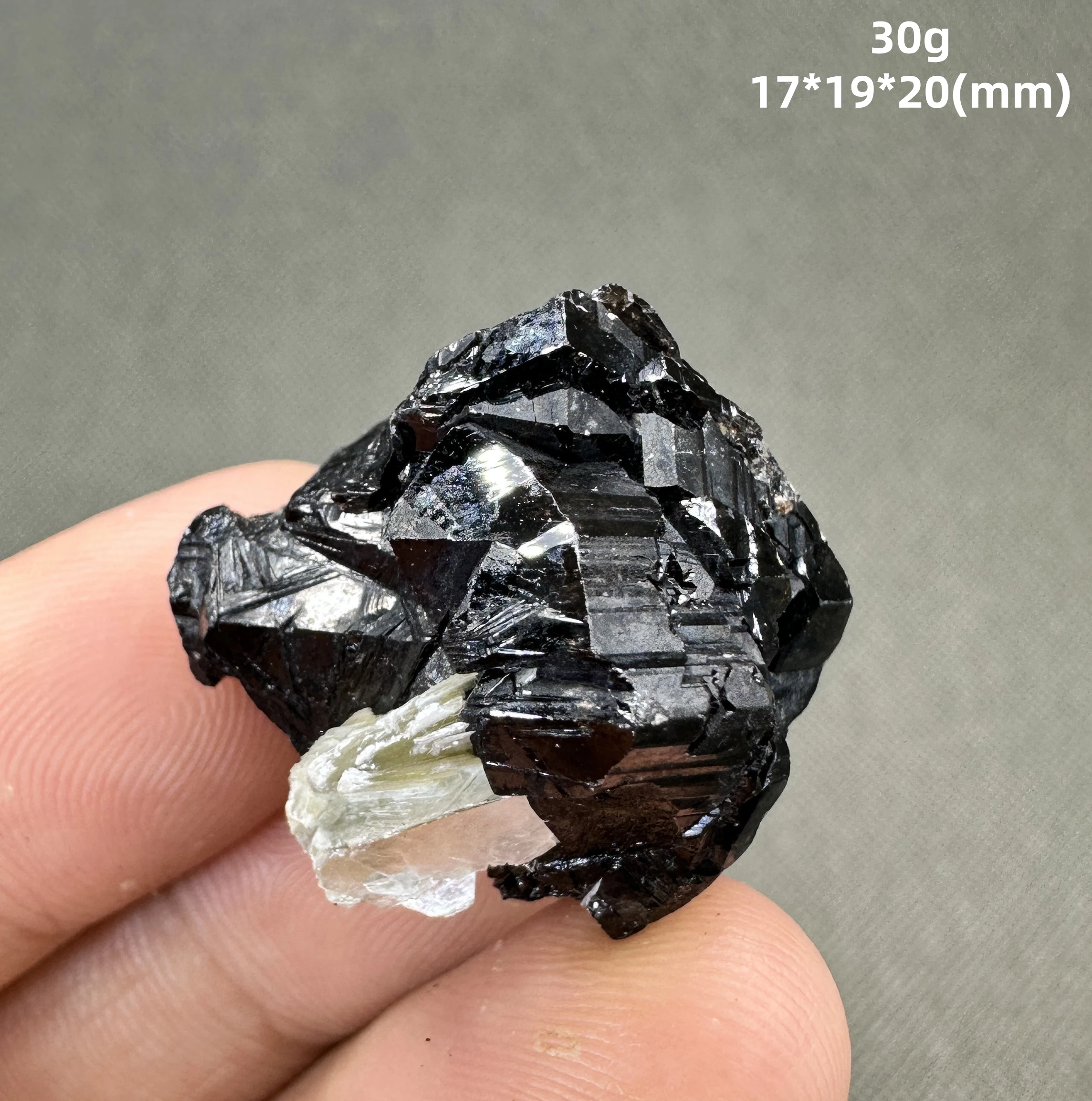 

Natural cassiterite mineral specimen + healing quartz crystals and stones rock gemstone
