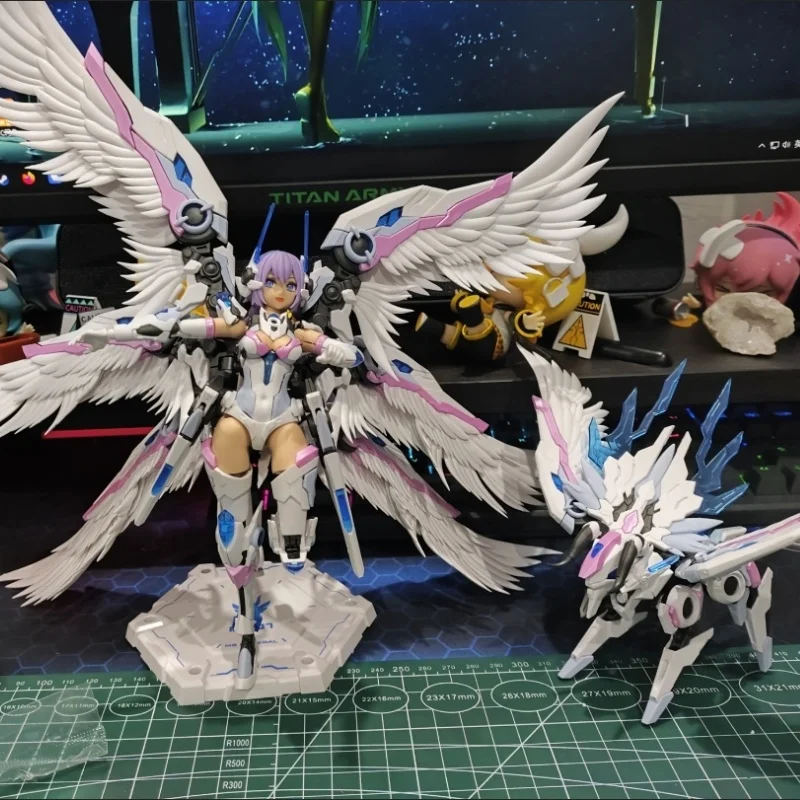 ในสต็อกต้นฉบับทั่วไปอะนิเมะรูป Ms 07 Zhuge Liang Bai Ze Colletion Mobile Suit Girl Action Figure ของเล่นของขวัญวันเกิด